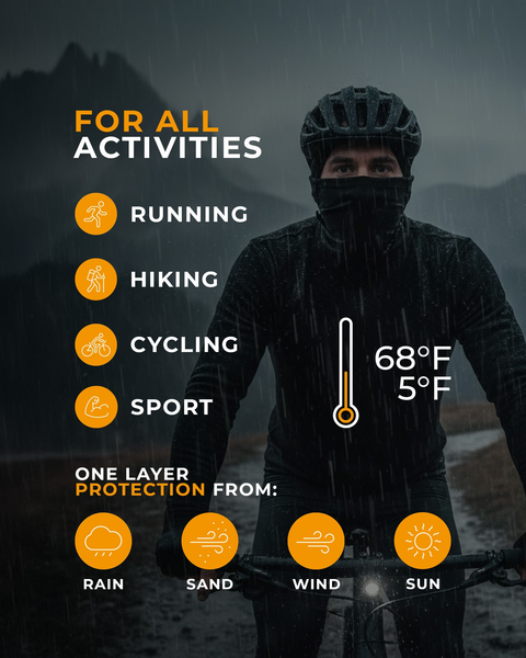 Gesichtsmaske aus Merinowolle für Radfahren und Outdoorsport, atmungsaktive Einlagenschutz gegen Wind, Regen und Kälte