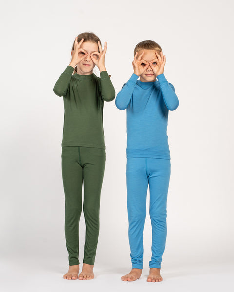 Kinder 160 Langarm & Hose 2-teilig Hellblau