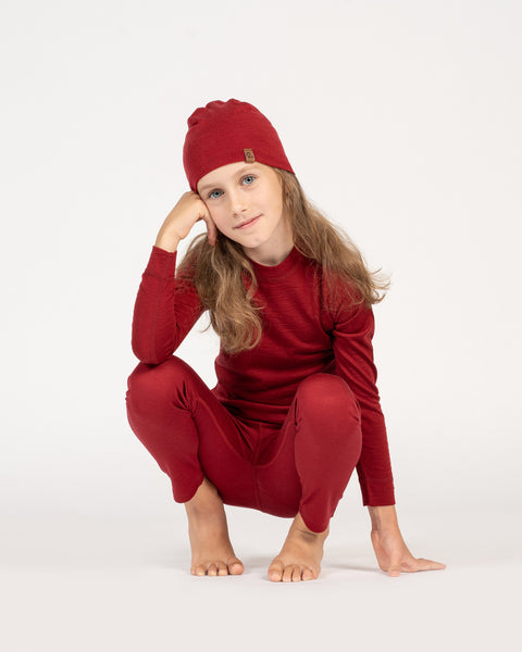Kinder 160 Langarm & Unterteil 2-teilig Royal Cherry
