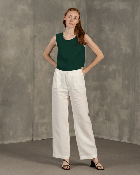 Cross Back Crop Top Serena Dark Green