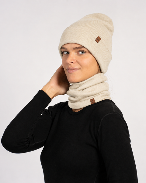 Damen Strickmütze & Schlauchschal 2-teilig
