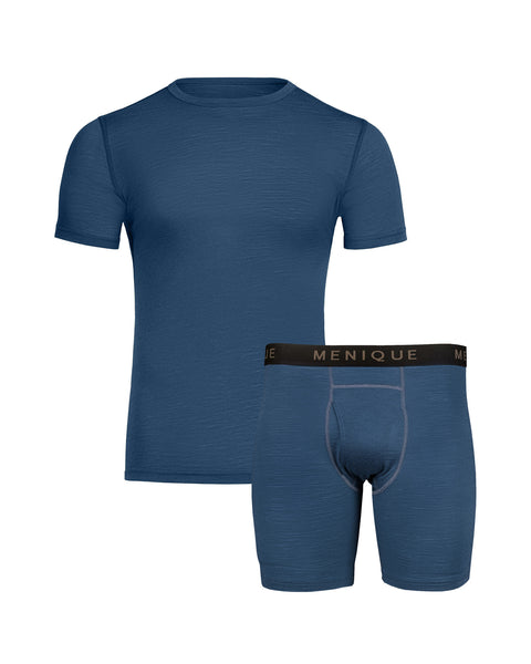 Herren T-Shirt & Boxershorts 2-teilig Denim