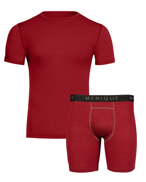 Herren T-Shirt & Boxershorts 2-teilig Royal Cherry
