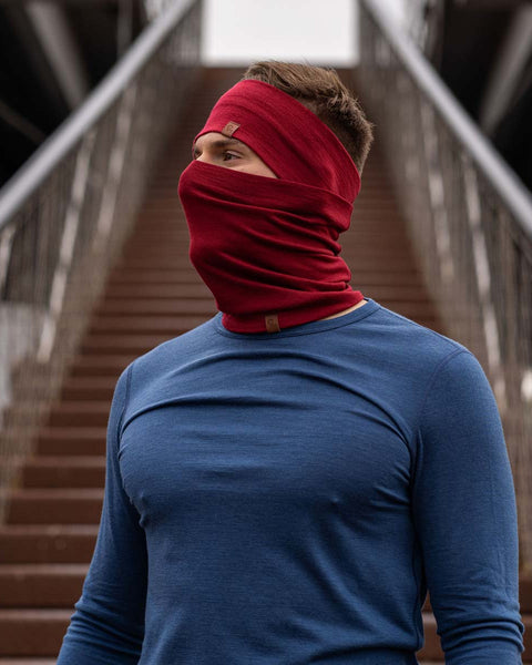 Men's Headband and Gaiter Set Royal Cherry