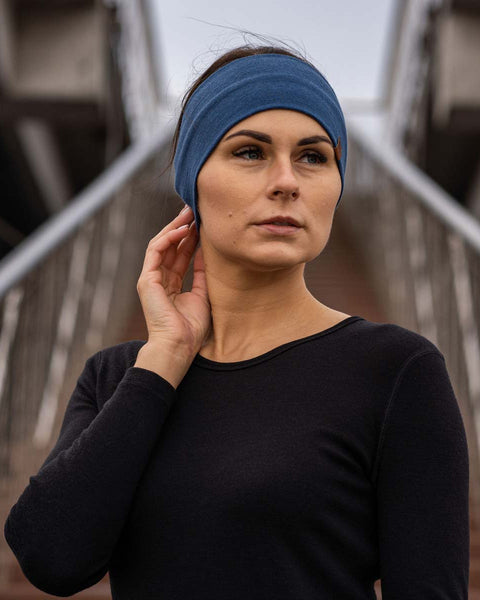 Women's Headband 160 Merino Denim