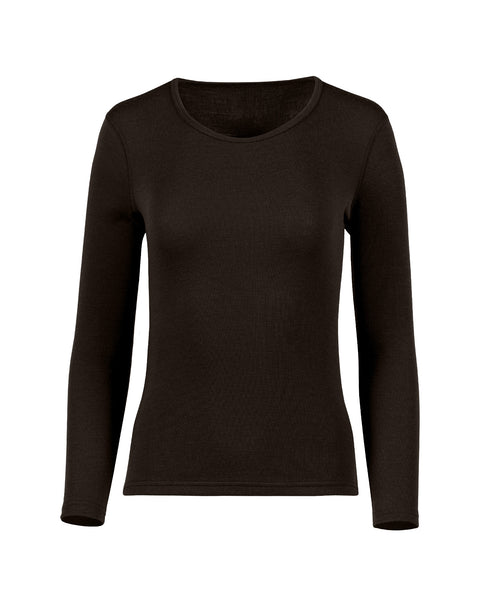 Thermo-Langarmshirt 250 für Damen, Schokoladenbraun