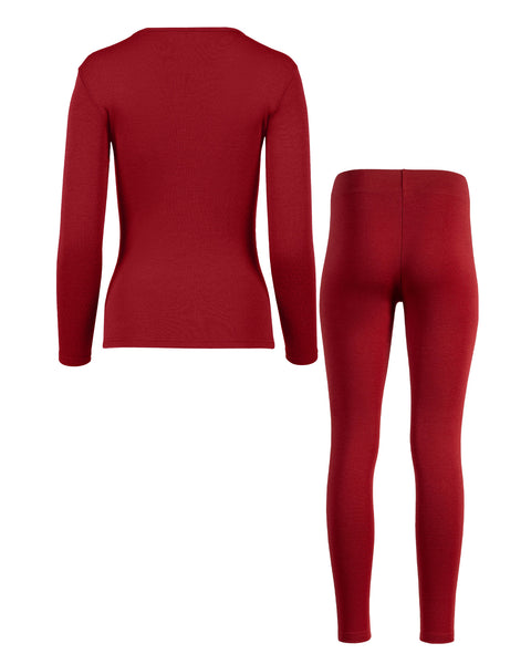 Women's 250 Long Sleeve &amp; Leggings 2-Piece Royal Cherry Back