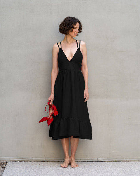 Rückenfreies Kleid mit Schnürung Anika