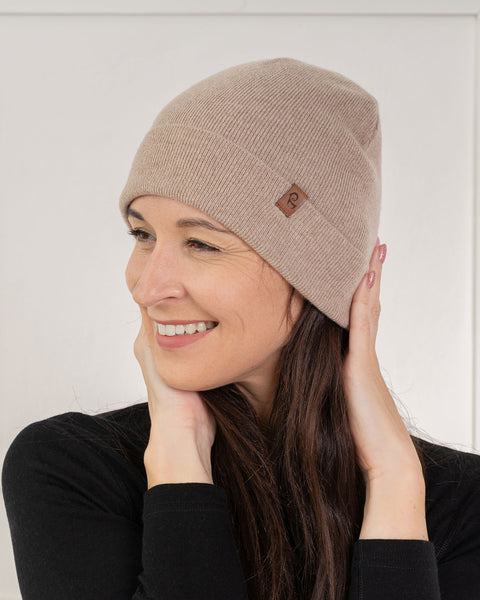 Women's Knit Beanie Merino &amp; Cashmere