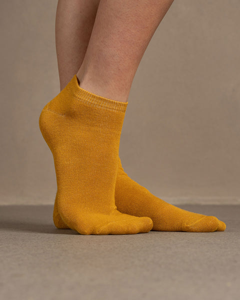 Women’s Ankle Bamboo Socks in spicy yellow