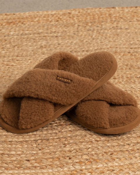Women's Cross Fluffy Slippers