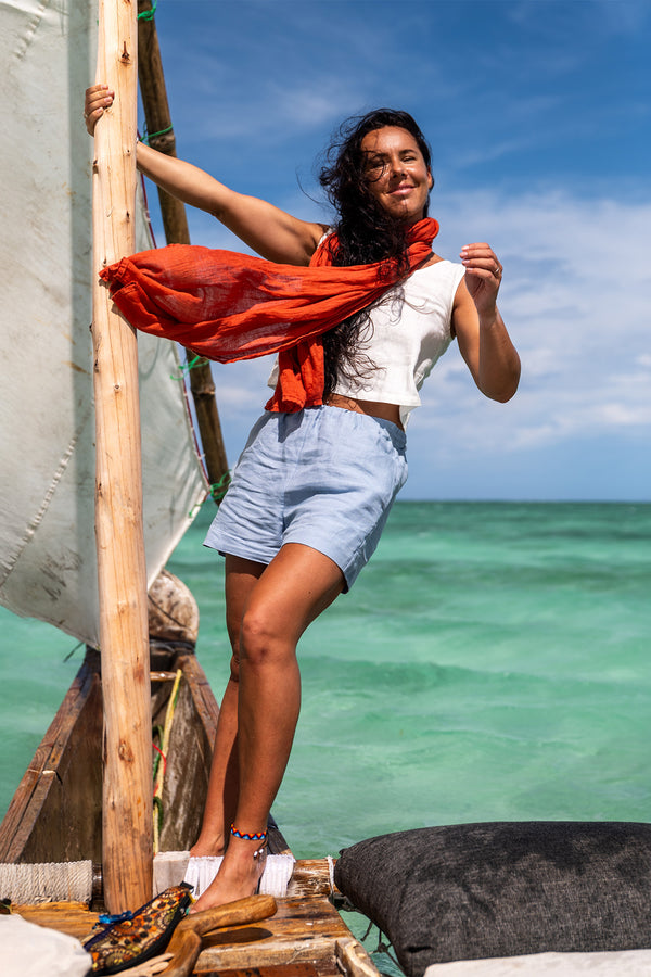 Summer Pull-On Shorts Demi Cloudy Blue