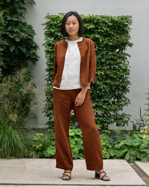 Leichte Leinenjacke im entspannten Schnitt Eden