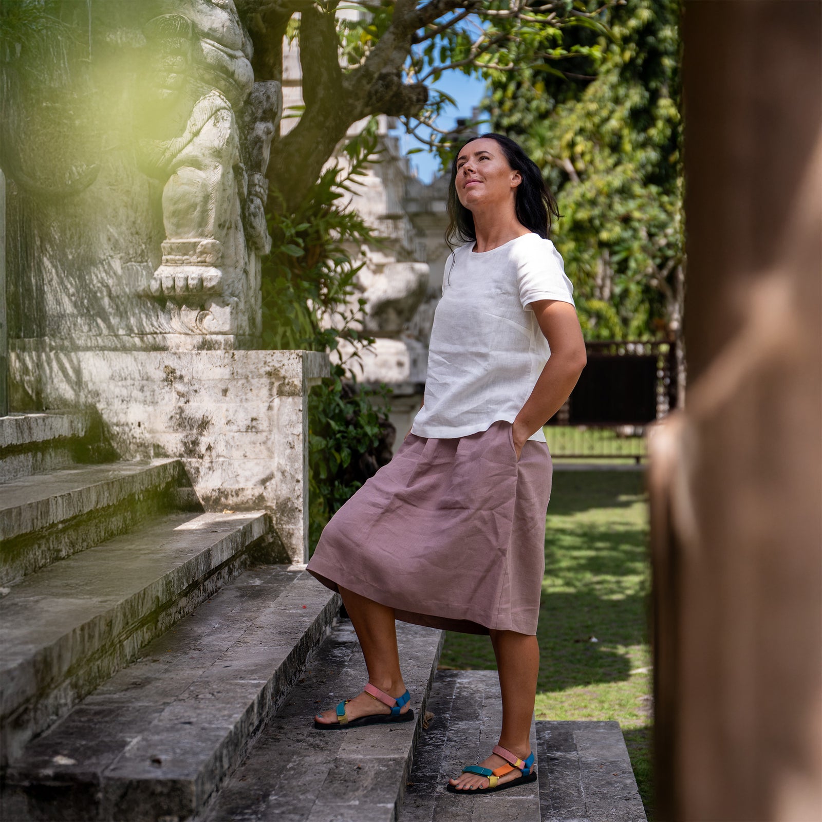 Midi Skirt Sophia Faded Rose