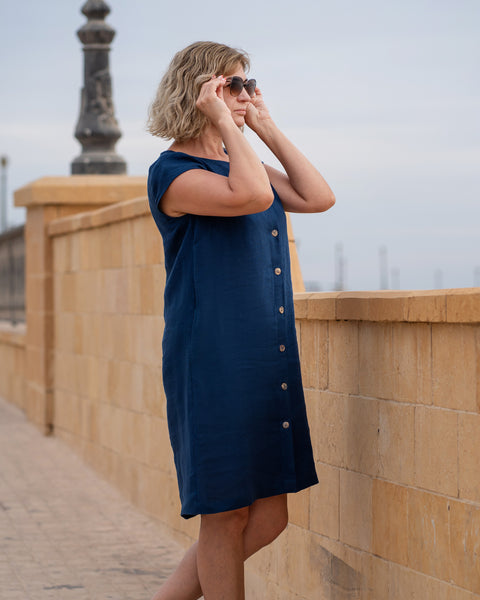 Lässiges Kleid mit Knopfleiste Harper