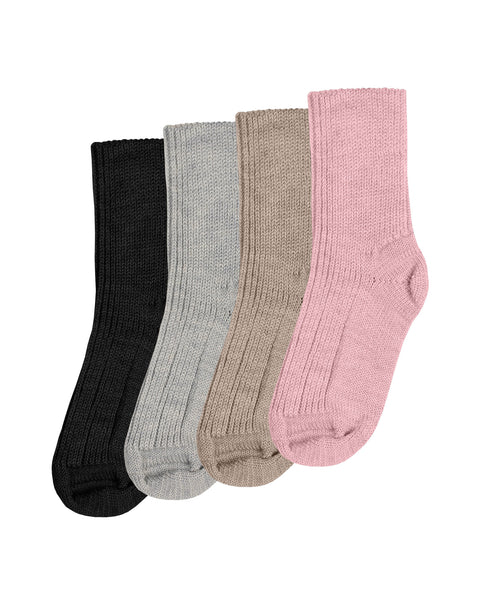 menique kids' rib thick knit merino socks in all available colors.