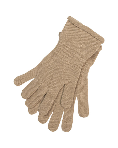 Kids' Knit Gloves Cotton Beige