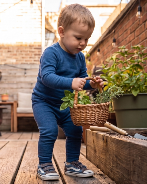Kinder 160 Langarm &amp; Hose 2-teilig Denim