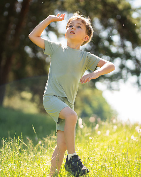 Kinder Bambus Shorts &amp; Oberteil 2-teiliger Satz