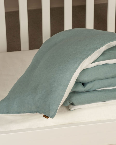 Linen Kids' Pillowcase Mint Green