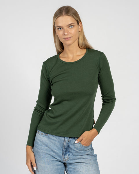 Women's 250 Thermal Long Sleeve Crew Dark Green