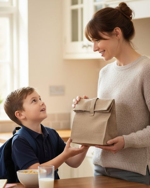 Reusable Waterproof Lunch Bag Natural