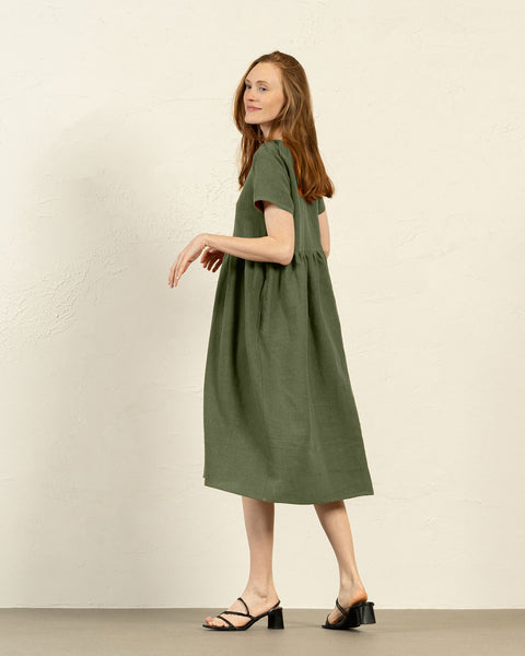 Smock Dress Maria Stone Green