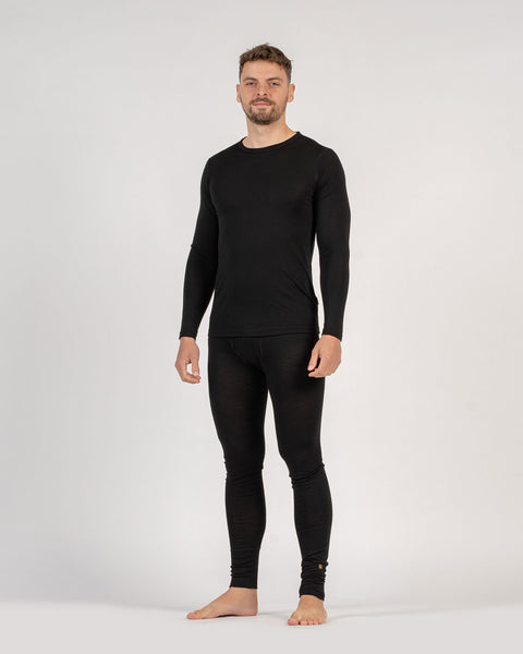 Herren Thermo-Set 160 Schwarz