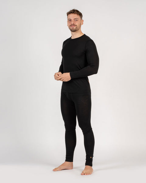 Herren Thermo-Set 160 Schwarz