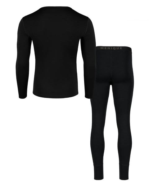 Men's 250 Long Sleeve &amp; Bottom 2-Piece Black Back