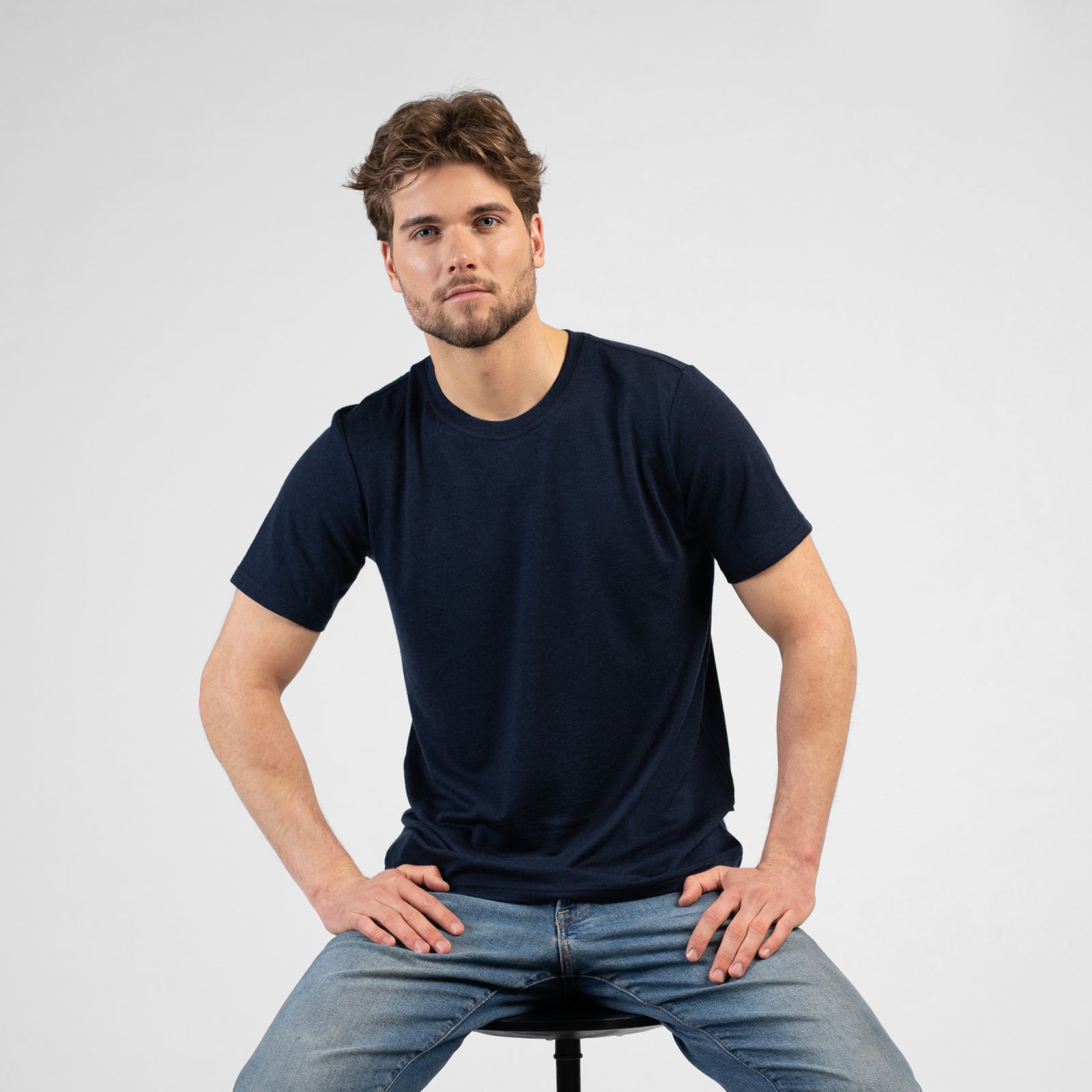 Regular 100% Merino T-Shirt für Herren