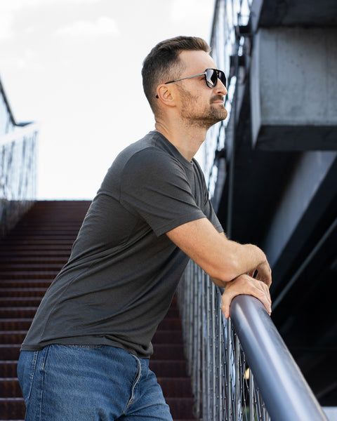 Herren T-Shirt aus 100 % Merinowolle für Reisen