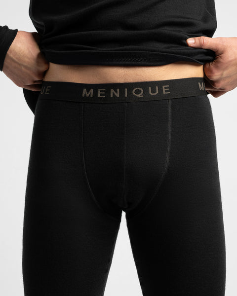250 Merino-Thermo-Unterhosen für Herren Thermo-Unterhosen Schwarz
