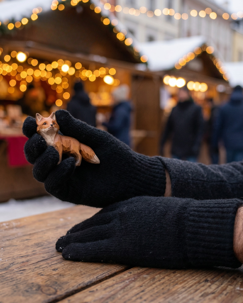 Natürliche Wollhandschuhe für Herren