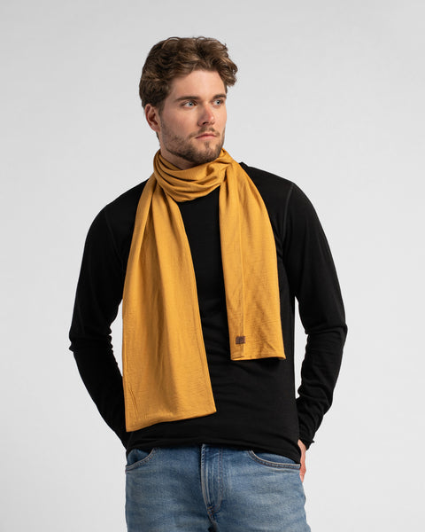 Herren Merino-Schal Gelb