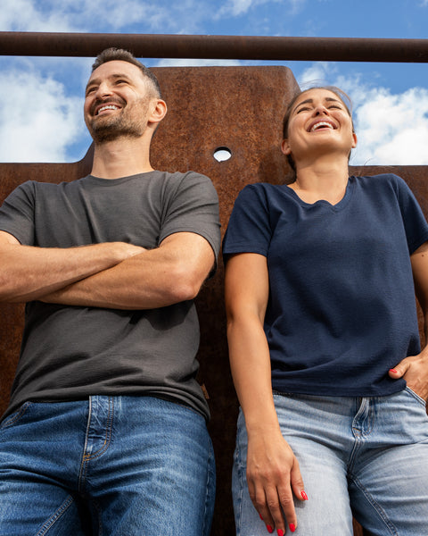 Herren T-Shirt aus 100 % Merinowolle für Reisen