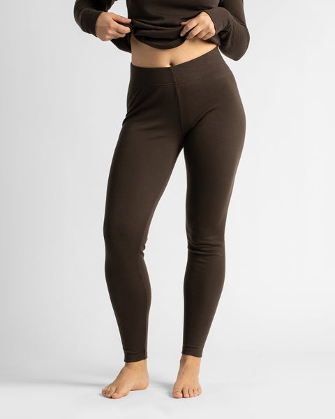 Damenleggings 250 Schokoladenbraun
