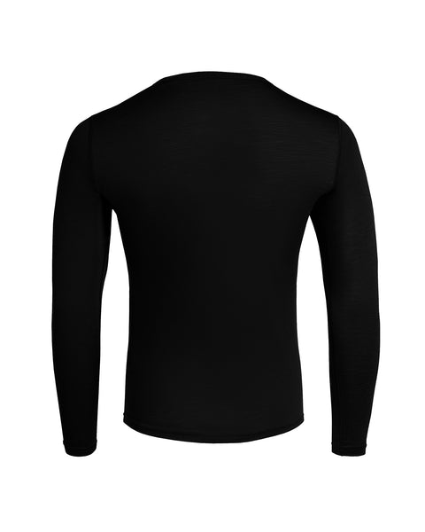 Men's 160 Thermal Long Sleeve Crew Black Back