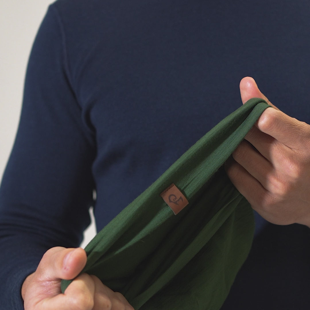 Unisex Merino Mütze Dunkelgrün