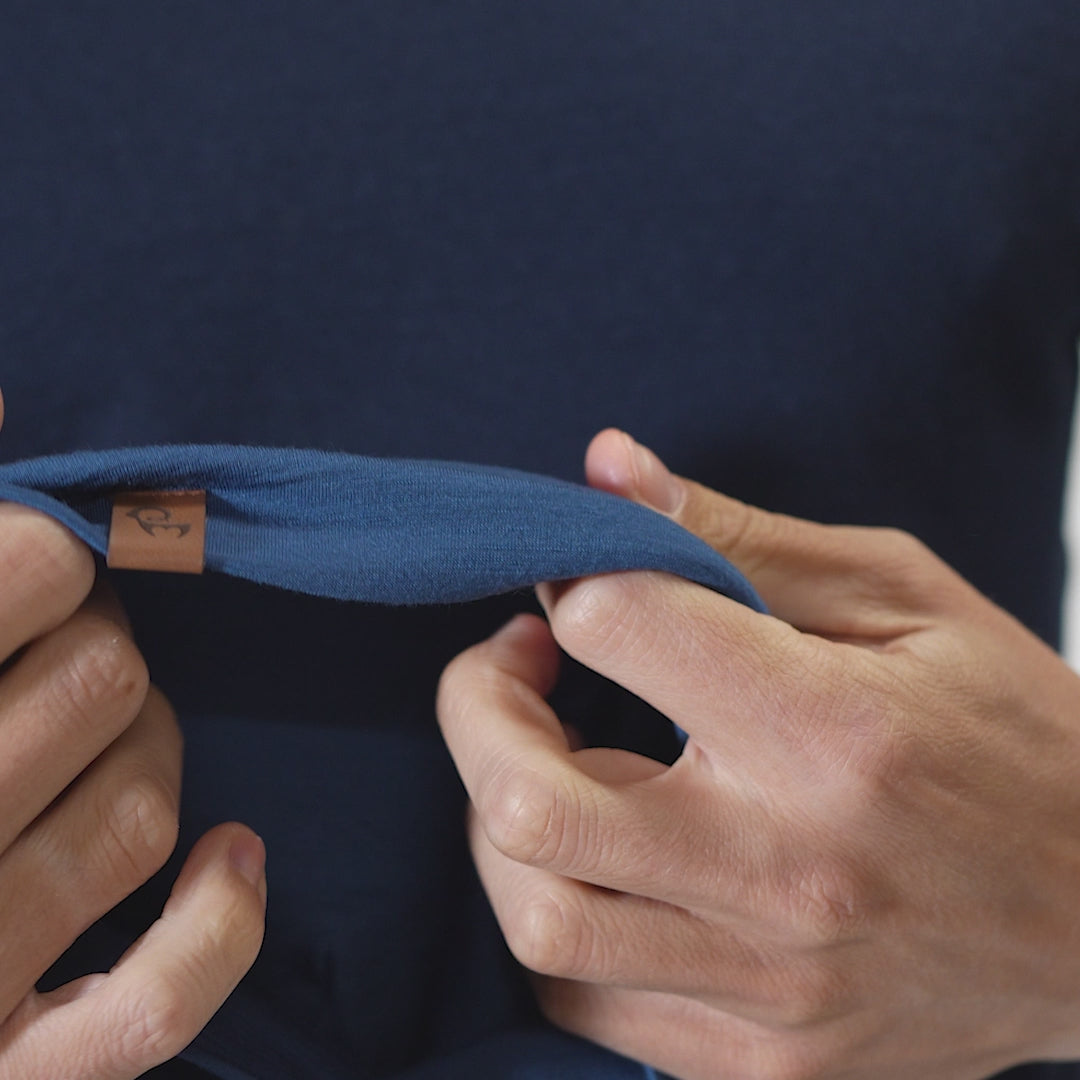 Herren Merino Mütze Denim