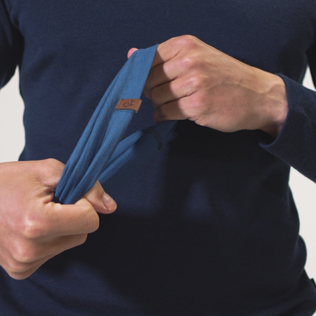 Unisex Merino Stirnband Denim