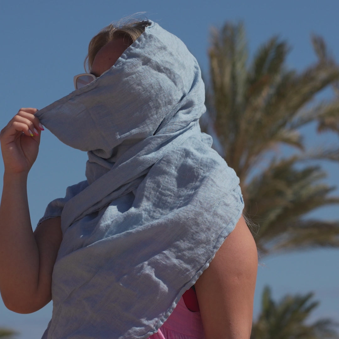 Unisex Europäischer Leinen Schal