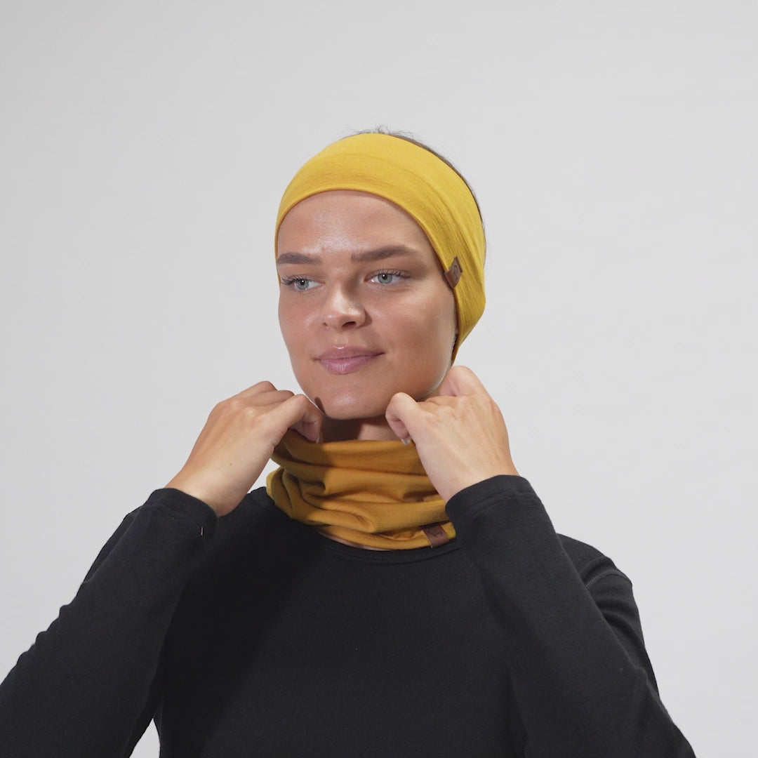 Unisex Trekking Stirnband Gelb