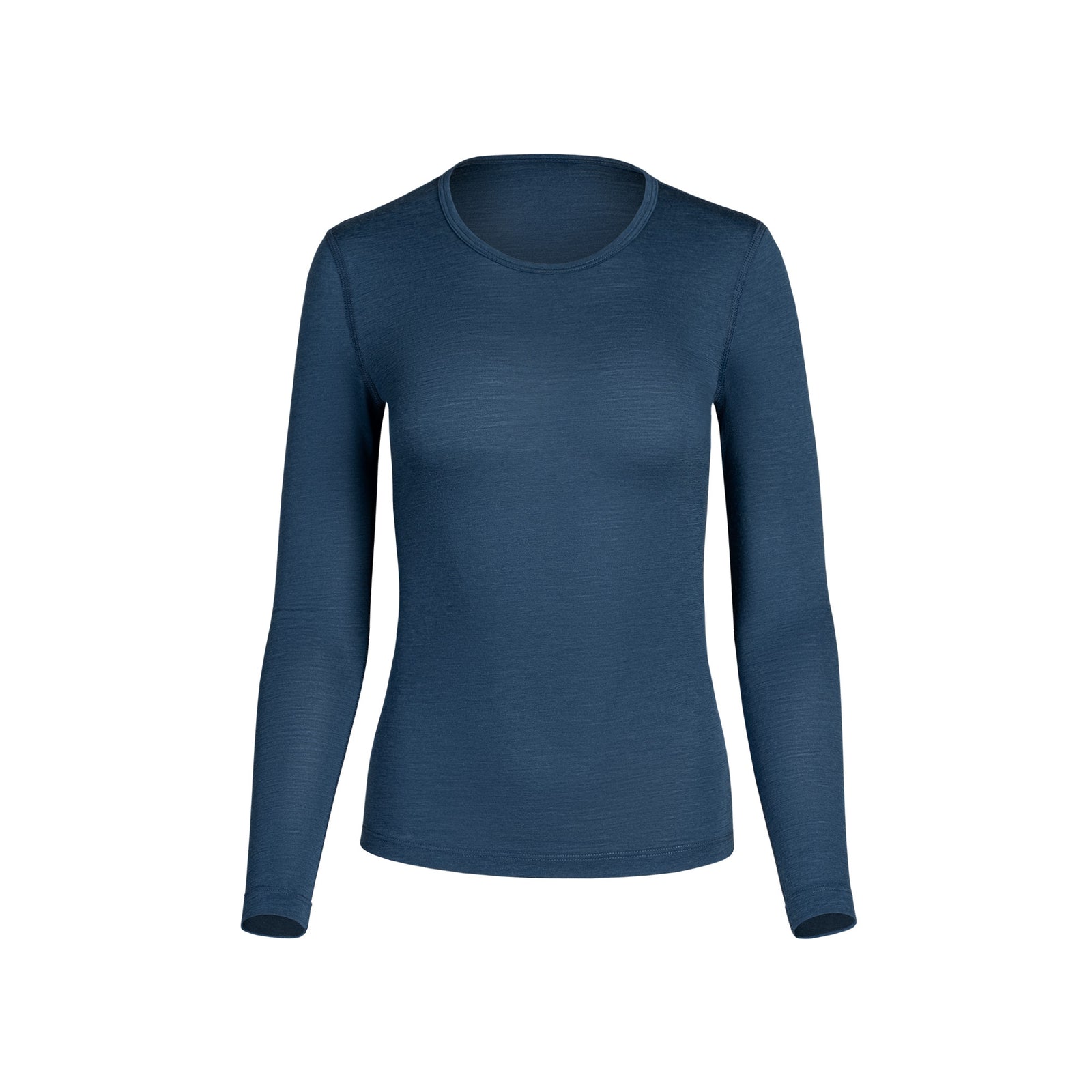 Damen 160 Thermo Langarmshirt Rundhalsausschnitt Denim