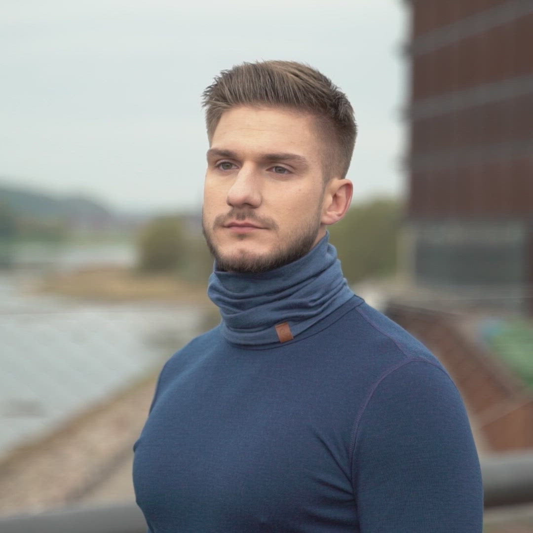 Herren Merino Halswärmer Denim